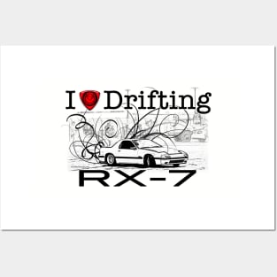 I love Drifting RX7 Posters and Art